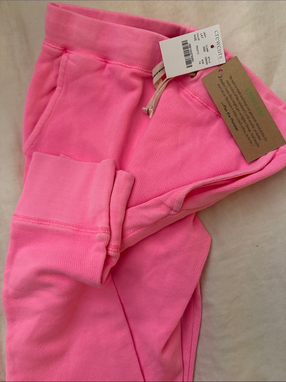 Crewcuts Bright Pink Girls' Jogger Sweatpants